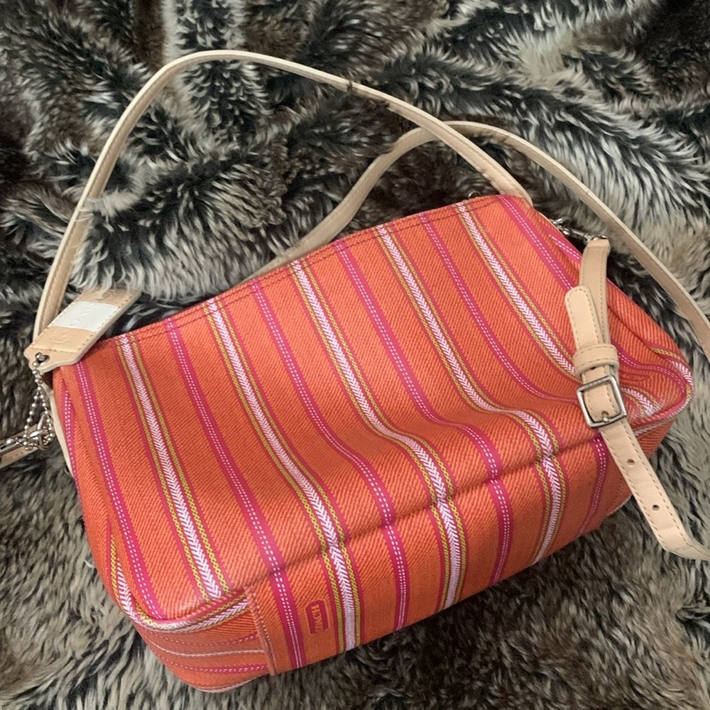 Coach Vibrant Colored Leather With Charm Shoulder/Crossbody Bag - Picture 4 of 15